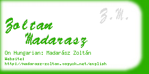 zoltan madarasz business card